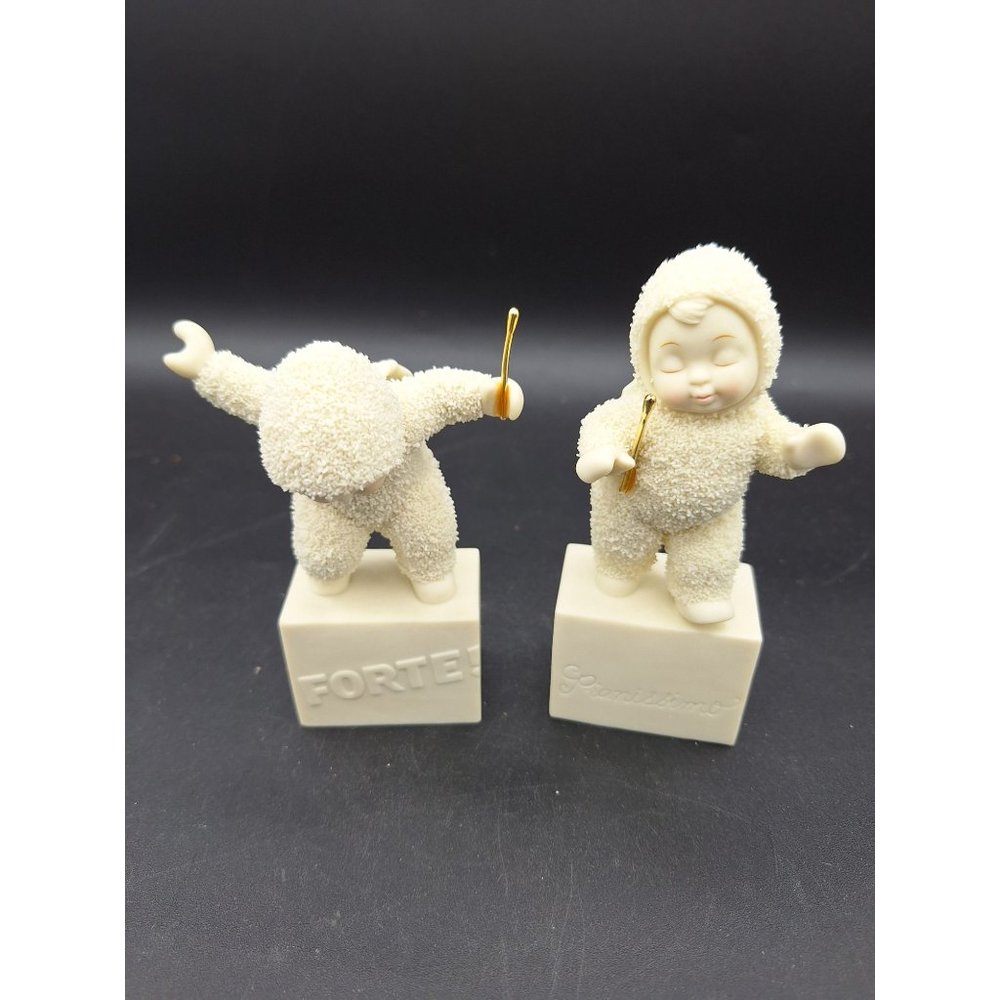 2002 SNOWBABIES "MAKE YOUR OWN KIND OF MUSIC" FIGURINES DEPT 56 W BOX RETIRED